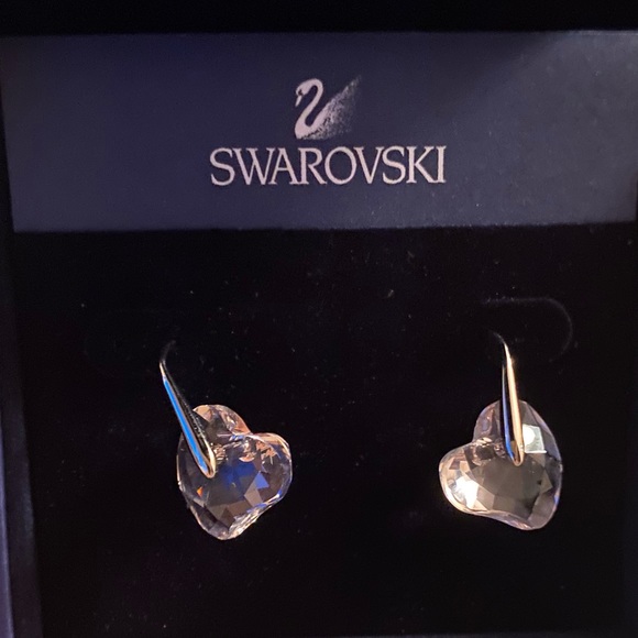 Authentic Swarovski Heart Earrings - Picture 2 of 6